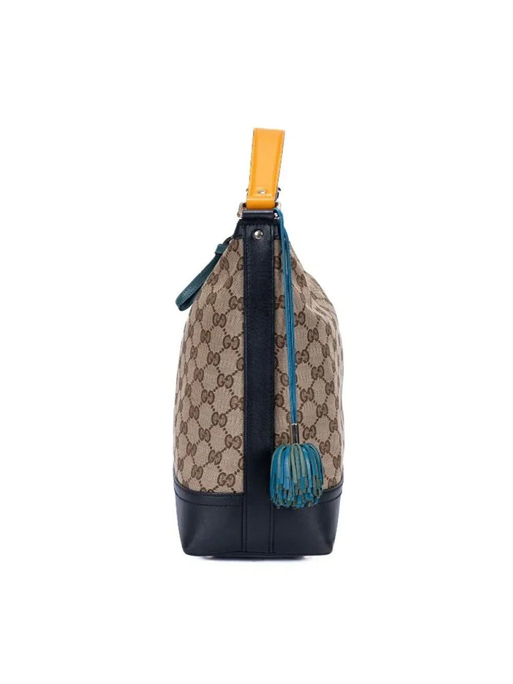 Gucci Zip Hobo Beige Black GG Canvas